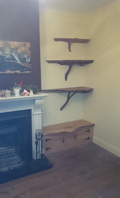 shelves and television unit